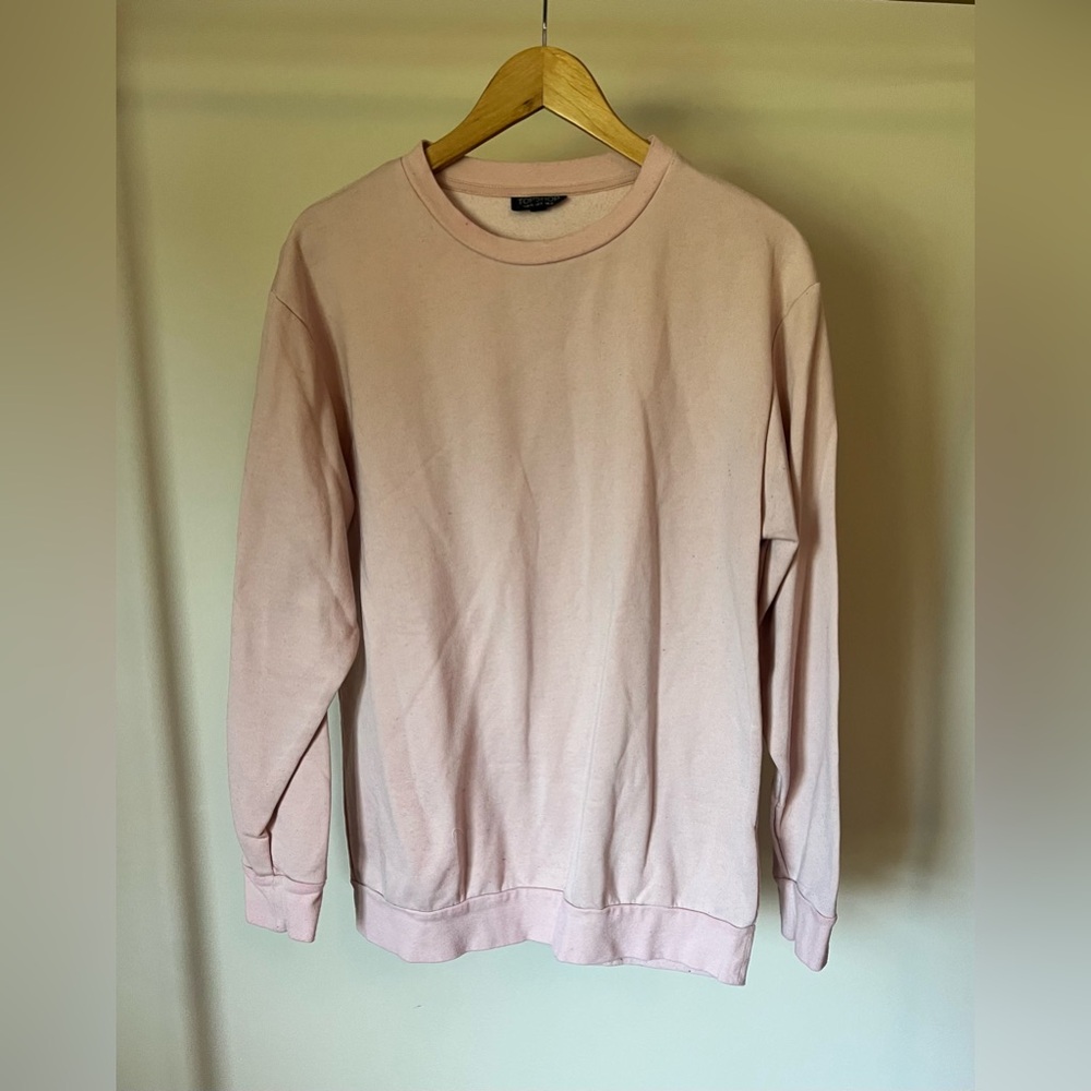 Topshop Pink Crewneck Sweatshirt